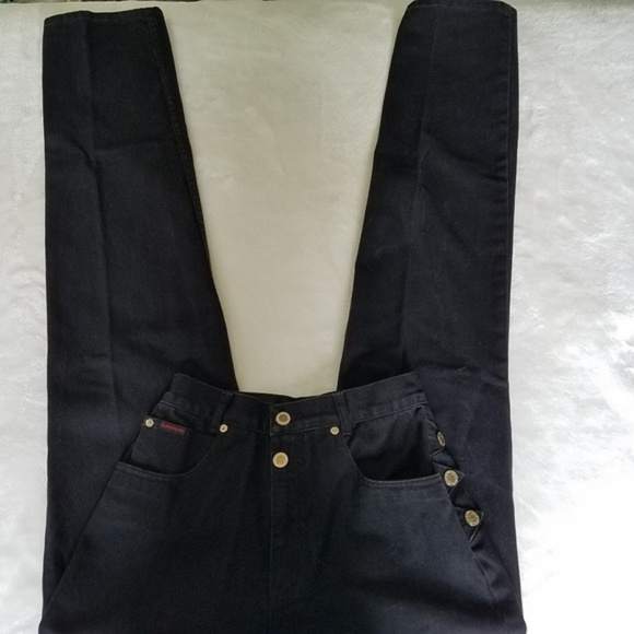 Vintage Denim - Vintage Black Lawman High Waisted Mom Jeans 24